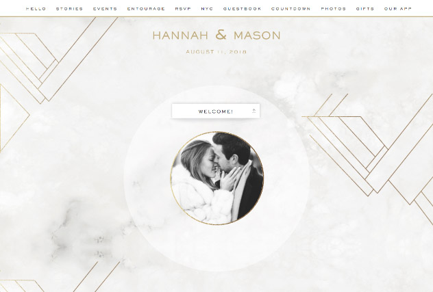 Modern Marble single page website layout