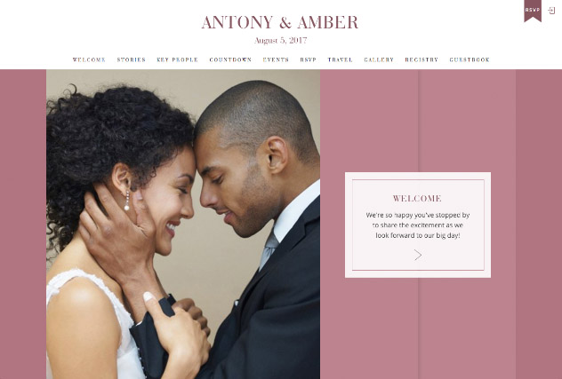 Truly Antique Pink multi-pages website layout